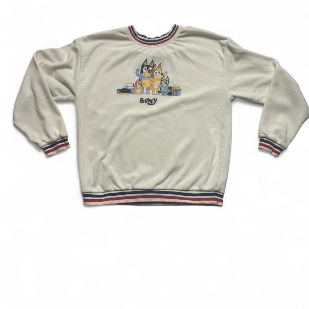 Blue and white Bluey crewneck sweatshirt #Bluey